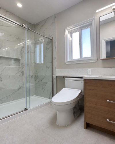 The modern bathroom in Vancouver